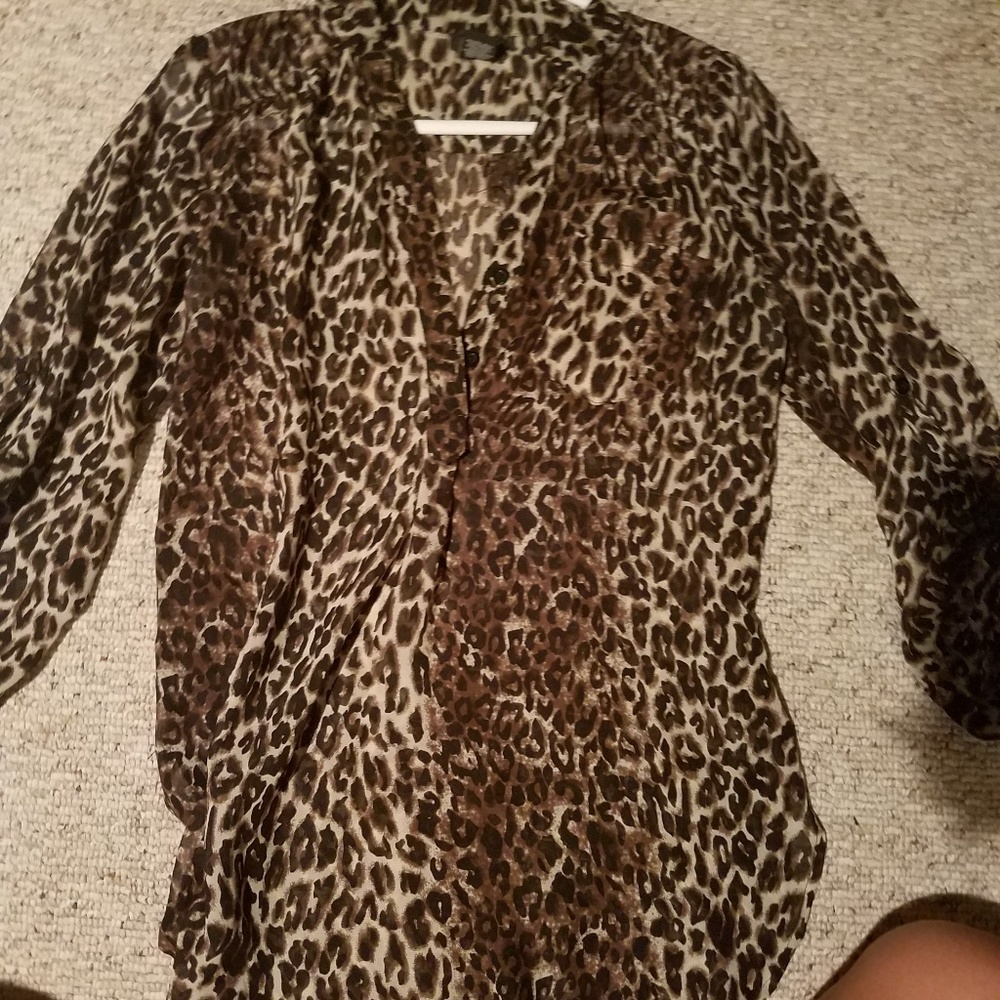 Womens cheetah dress shirt